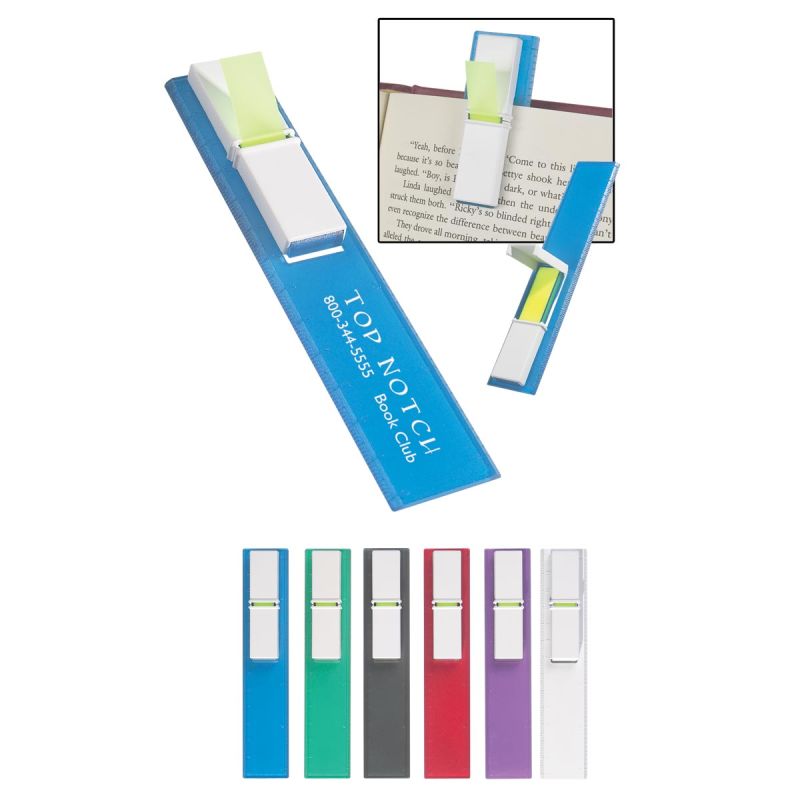 Book Mark Ruler With Pop Up Sticky - Dispensers-tape Flag